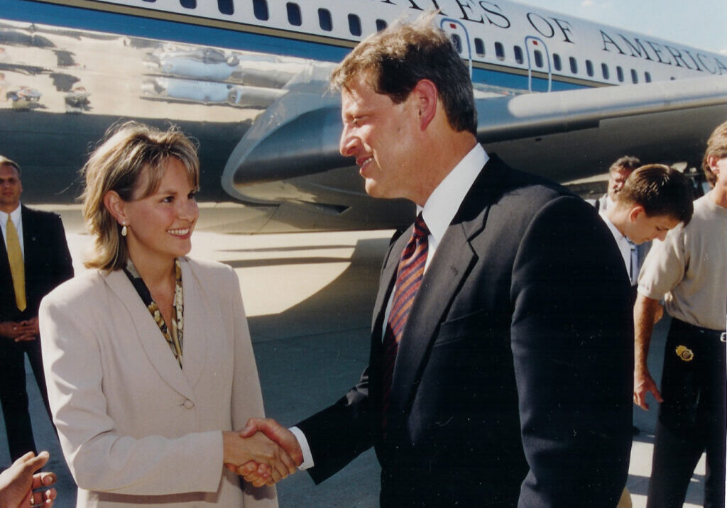 Kim Carlos with Al Gore - Vice President of U.S